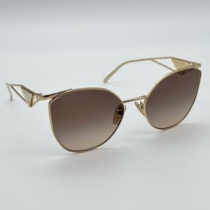 Prada Gold Frame Gradient Brown Lens Sunglasses